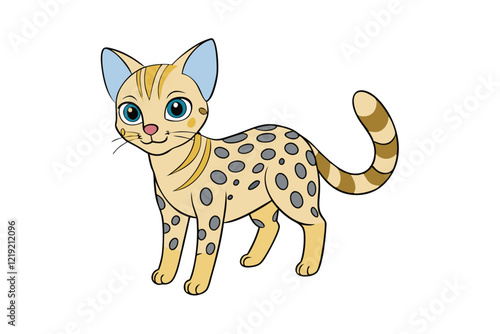 Cute Animal Vector art in Illustration on a White Background