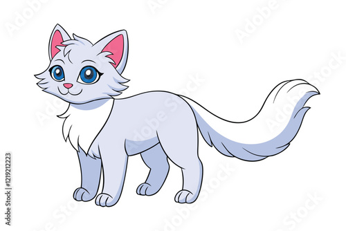 Cute Animal Vector art in Illustration on a White Background