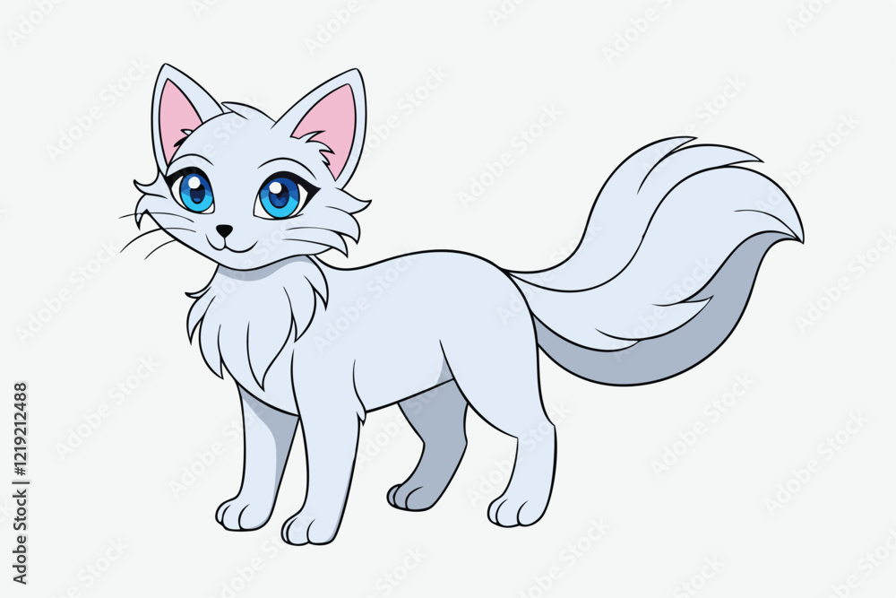 Cute Animal Vector art in Illustration on a White Background Cute Animal Vector art in Illustration on a White Background