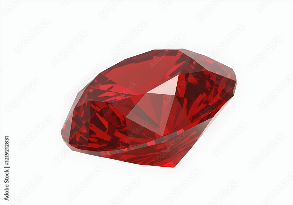 Stunning Red Ruby Gemstone Closeup Vivid Color Stunning Red Ruby Gemstone Closeup Vivid Color