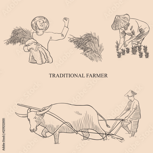 traditional rice farmers