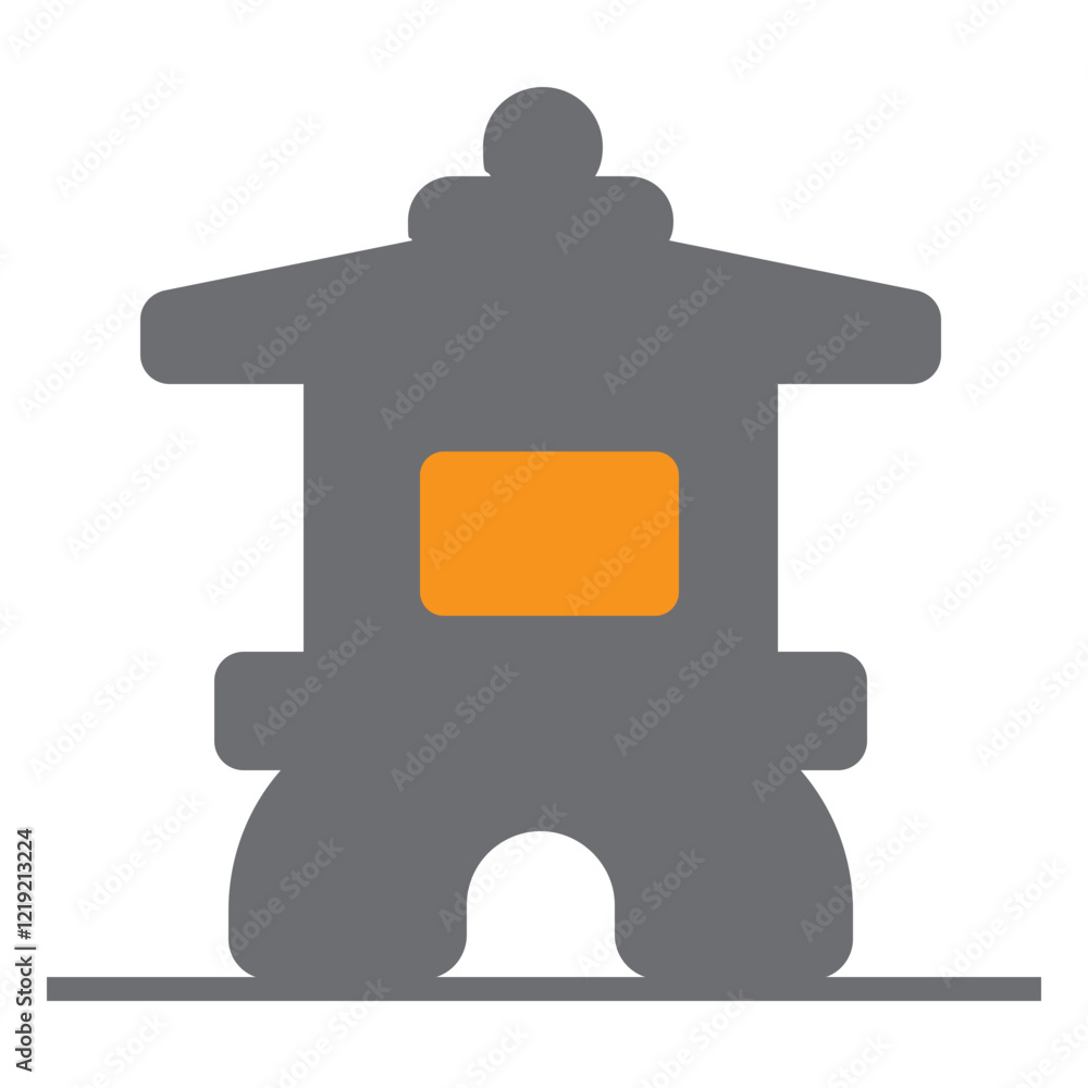 Fototapeta premium stone lamp lantern vector