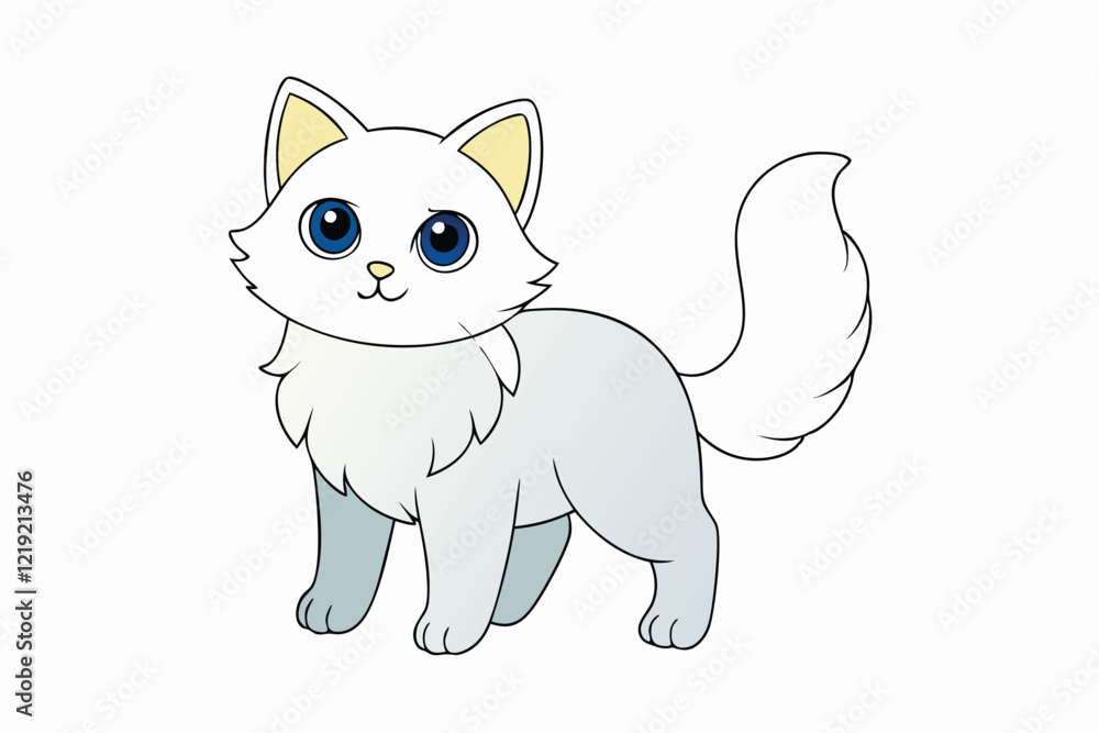Cute Animal Vector art in Illustration on a White Background Cute Animal Vector art in Illustration on a White Background