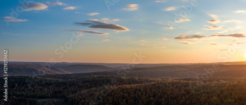 sunset in the mountains