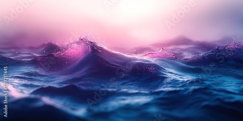 smooth gradient of rich violet, pastel pink, and soft mint, transitioning with fluid motions like the colors of a sunset over a calm ocean