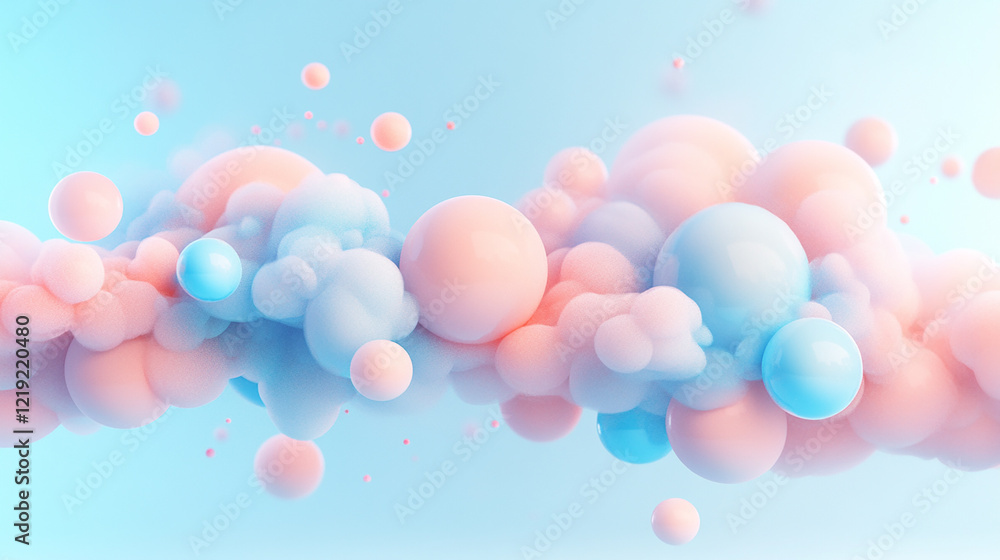 Soft Pastel Bubbles Floating in the Air Soft Pastel Bubbles Floating in the Air