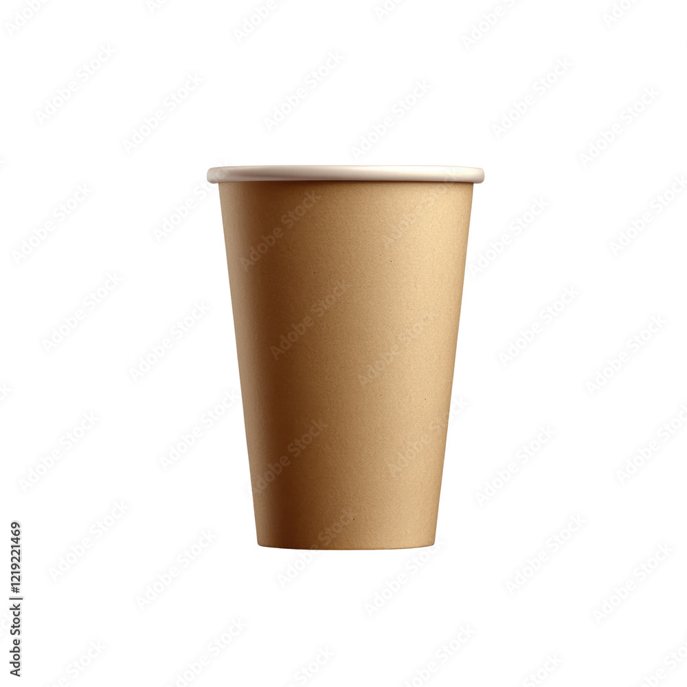 Plain brown paper cup featuring a textured finish, designed for showcasing eco-friendly and disposable beverage container options for takeaway drinks. Isolated on transparent background, png. Plain brown paper cup featuring a textured finish, designed for showcasing eco-friendly and disposable beverage container options for takeaway drinks. Isolated on transparent background, png.