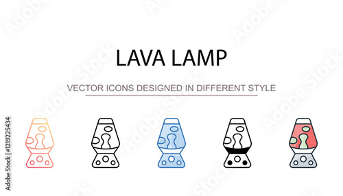 Lava Lamp icon design with white background stock illustration