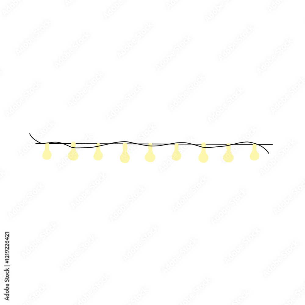 Yellow lights garland vector Yellow lights garland vector