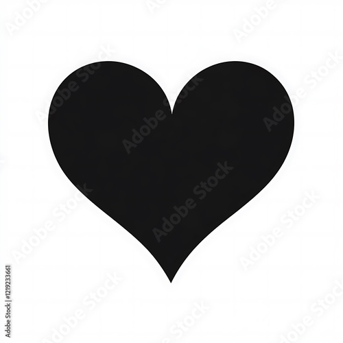 A simple black heart shape on white background