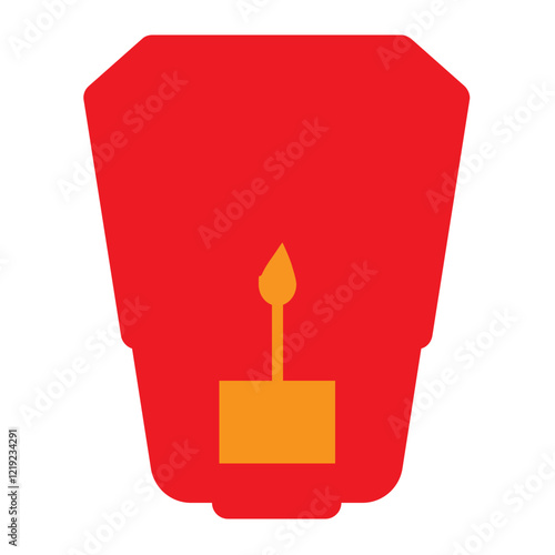 illustration of floating lamp lantern vector