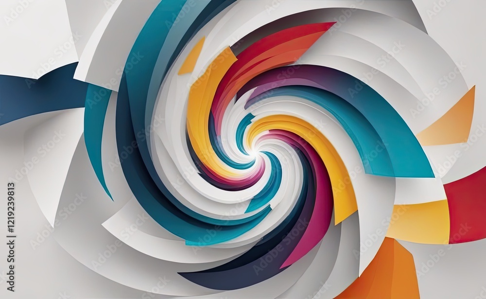 Fototapeta premium A mesmerizing abstract artwork depicting a swirling, organic form with a fiery core, emitting light and energy against a dark, cosmic backdrop.