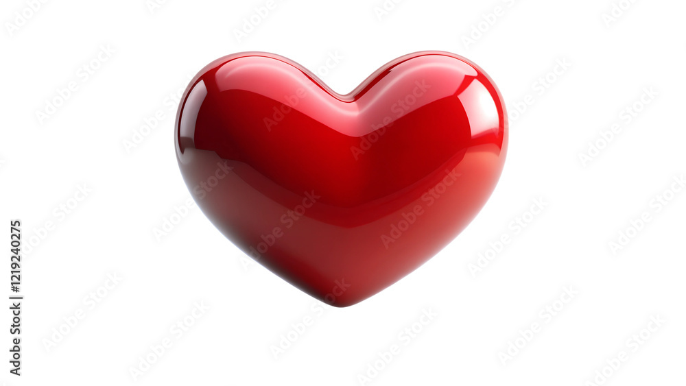 Fototapeta premium red heart isolated on white