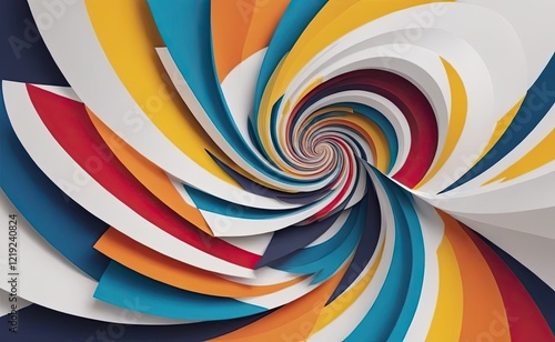 Wallpaper Mural A mesmerizing abstract artwork depicting a swirling, organic form with a fiery core, emitting light and energy against a dark, cosmic backdrop. Torontodigital.ca