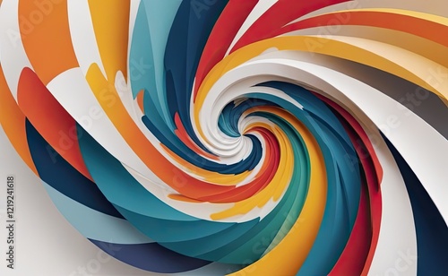 Wallpaper Mural A mesmerizing abstract artwork depicting a swirling, organic form with a fiery core, emitting light and energy against a dark, cosmic backdrop. Torontodigital.ca