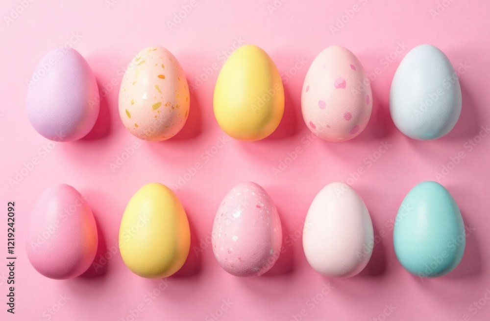 pastel easter eggs with different decorations - concept of easter decor, spring celebration, festive colors pastel easter eggs with different decorations - concept of easter decor, spring celebration, festive colors