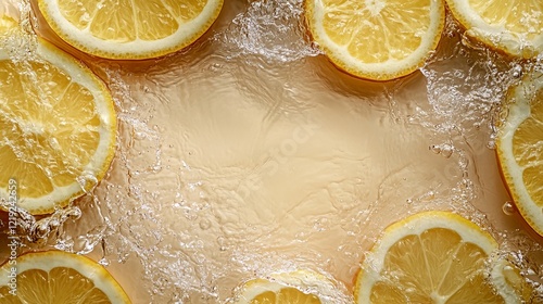 A Vibrant Collection of Fresh Lemons Floating Gracefully in Clear Water Surrounded by Bubbles Creating a Refreshing and Zesty Atmosphere Perfect for Culinary and Beverage Inspiration photo