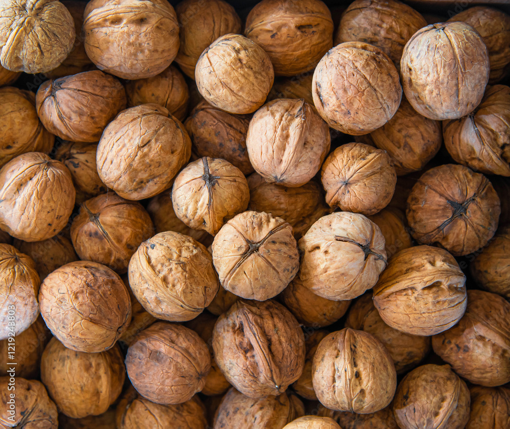 a lot of walnuts Walnut closeup a lot of walnuts Walnut closeup