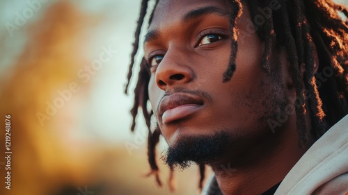 Close-up portrait of a man ...