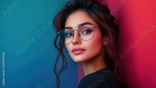 Close-up portrait of a styl...