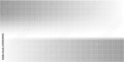 Dotted halftone gradient texture. Vanishing polka dot background. Repeating dots gradation pattern background. Black fading comic pop art overlay backdrop. Raster effect wallpaper. Vector halftone