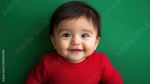 Cheerful Native American ba...