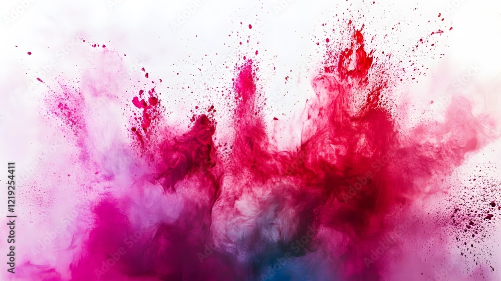 Vibrant Pink and Red Color Explosion Abstract Background Vibrant Pink and Red Color Explosion Abstract Background