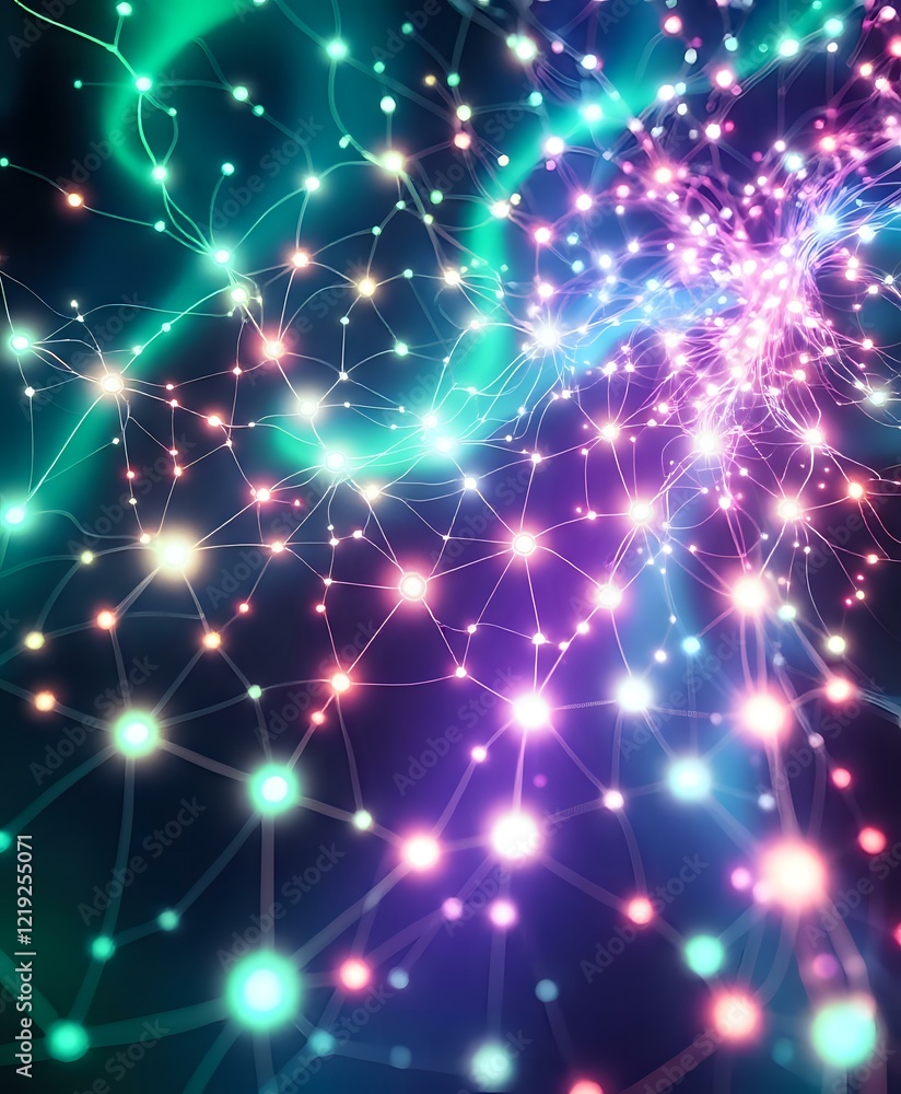 Radiant Neon Net: Bioluminescent Cybernetic Art Nouveau Radiant Neon Net: Bioluminescent Cybernetic Art Nouveau