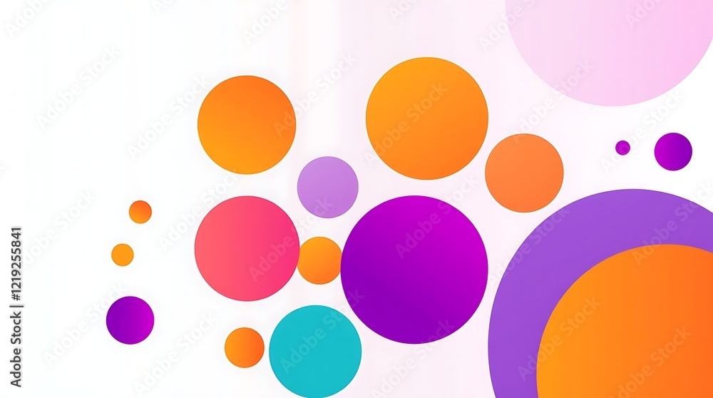 Abstract Colorful Circles Design White Background Abstract Colorful Circles Design White Background