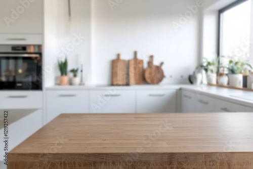 A modern, Minimal and Clean Kitchen Interior Background