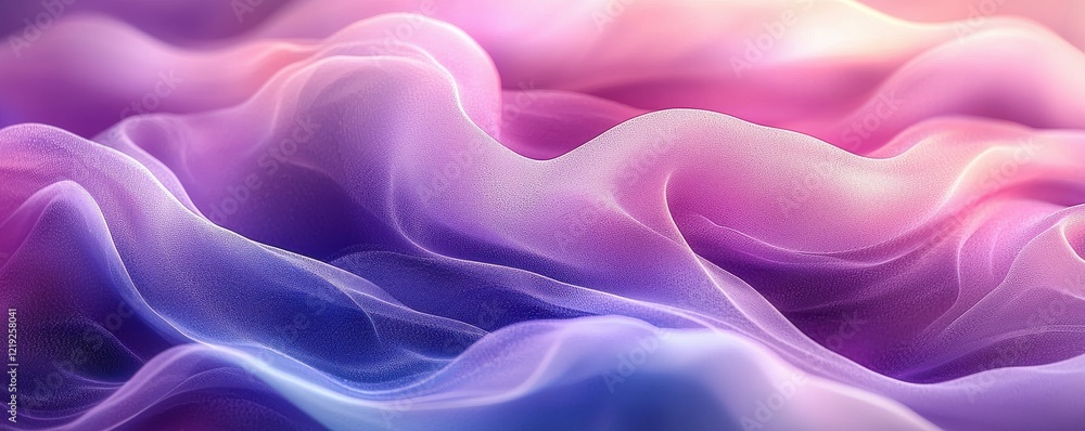 Obraz premium Abstract wavy gradient background in shades of purple, pink, and blue