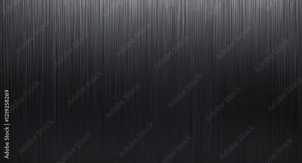 Black Metallic Background with Fine Brushed Texture in Vertical Lines. Black Metallic Background with Fine Brushed Texture in Vertical Lines.