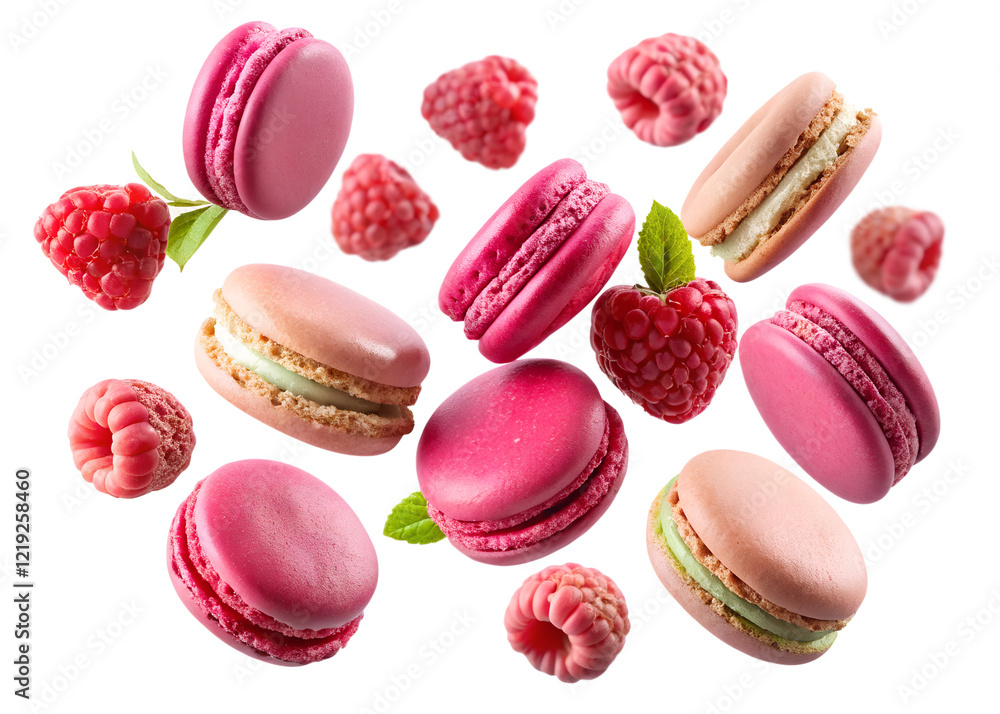 Obraz premium colorful macaroons isolated on white background