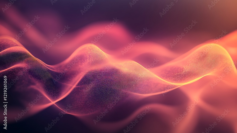 Obraz premium Abstract Pink and Orange Wave Pattern Design