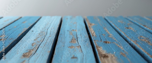 Distressed Blue Wood Texture Background for Decor and Design photo