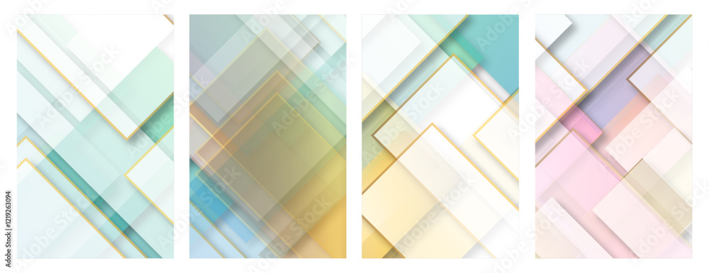 Obraz premium abstract gradient background square line template design. 