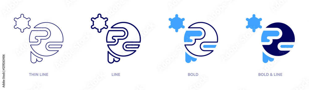 Global warming industrial revolution icon in 4 different styles. Thin Line, Line, Bold, and Bold Line. Duotone style. Editable stroke Global warming industrial revolution icon in 4 different styles. Thin Line, Line, Bold, and Bold Line. Duotone style. Editable stroke