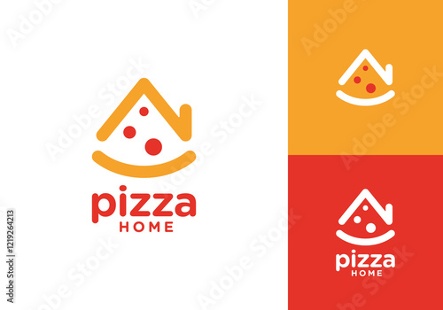 home pizza logo. food cafe and restaurant vector graphic design