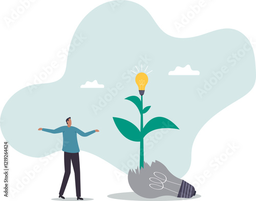 Fail to success, aspiration and effort to invent new innovation, learn from mistake or motivation to success,.business concept.flat character.