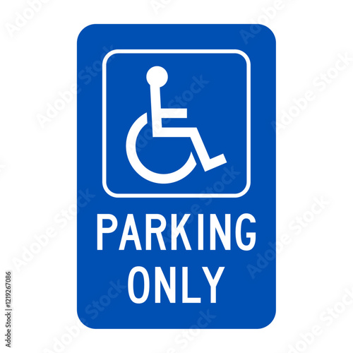 Handicaped parking only sign
