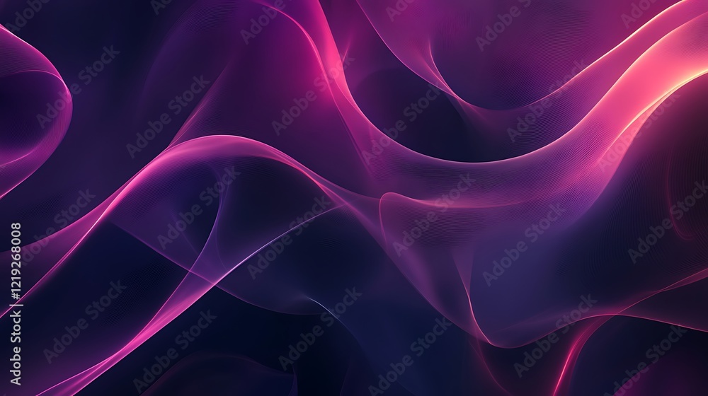 Obraz premium Abstract Purple Pink Wave Flowing Design