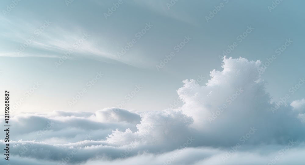 Celestial Frost Enhances A Cloudy Sky Frame Celestial Frost Enhances A Cloudy Sky Frame