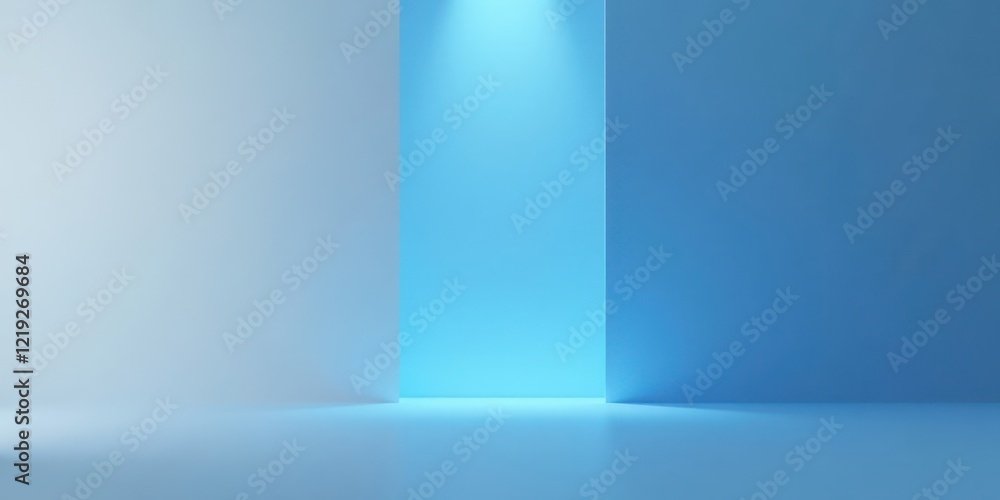 Serene Minimalist Blue and White Studio Backdrop for Product Photography or Presentation Serene Minimalist Blue and White Studio Backdrop for Product Photography or Presentation