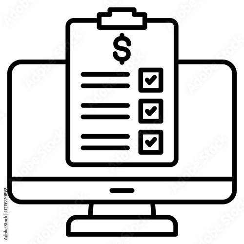 Digital invoice icon