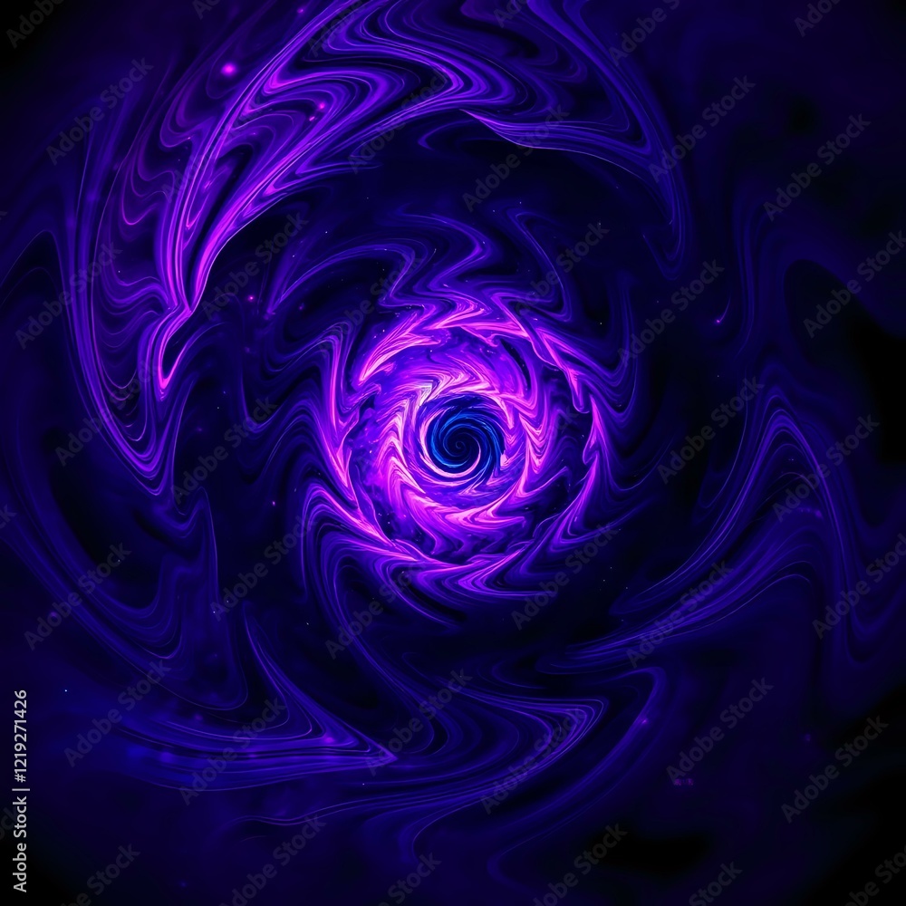 Fototapeta premium Cosmic Vortex: Swirling Purple Galaxy Spiral