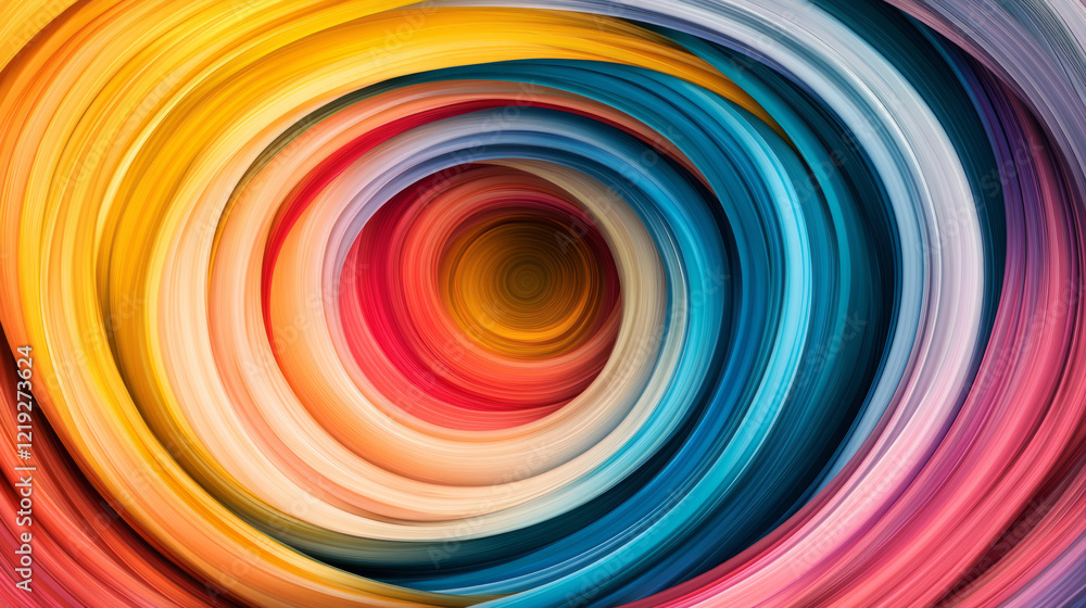 Naklejka premium vibrant and colorful swirl of hues creates mesmerizing abstract pattern, evoking sense of motion and energy. dynamic interplay of colors captivates viewer attention