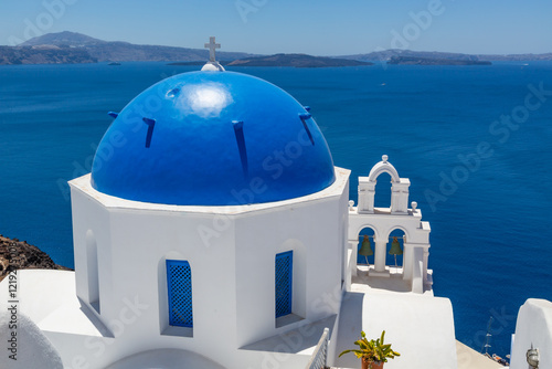 Obraz na płótnie Dome of the church in Oia,Santorini,Greece w salonie