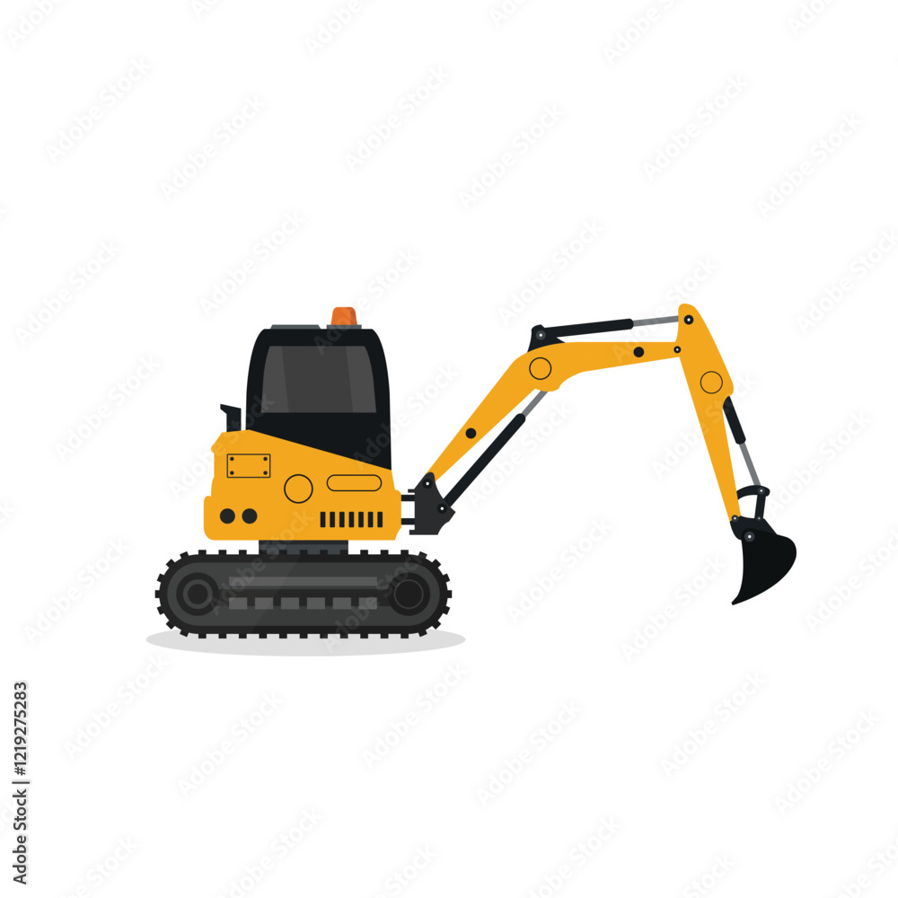 Escavatore vector illustration on white background Escavatore vector illustration on white background