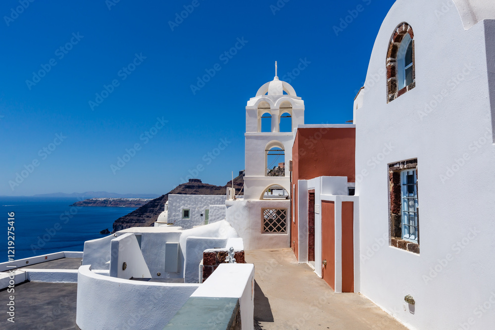 Orthodox church of Saint Minas in Fira,Santorini,Greece