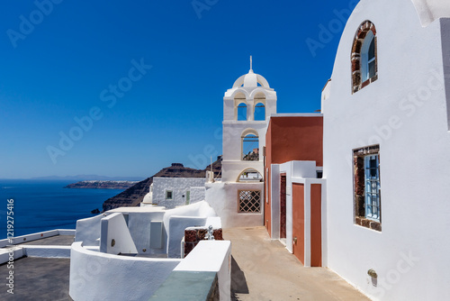 Obraz na płótnie Orthodox church of Saint Minas in Fira,Santorini,Greece w salonie